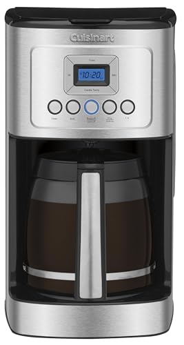 Cuisinart 14-Cup Coffee Maker, Programmable PerfecTemp Glass Carafe Coffee Machine with 1-4 Cup Setting, Brew Strength Control and Pause, Stainless Steel, DCC-3200NAS