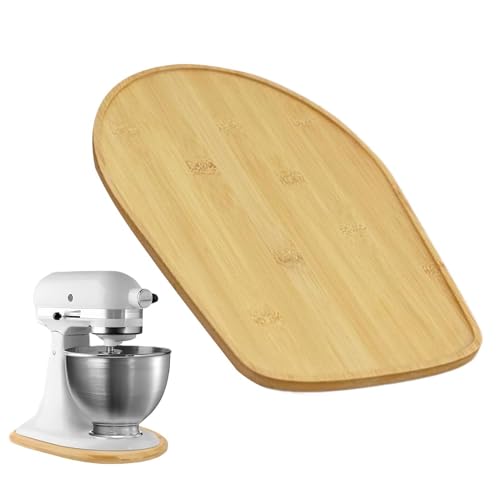 Mixer Slide Board - Shock Absorbing Wood Non-Slip Mat Kitchen Mixer Base Pad Smooth Glide Moving Appliances Countertop Protector