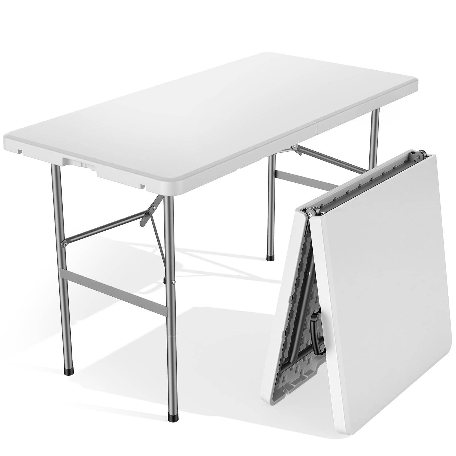 Sweetcrispy 4 FT Folding Picnic Table Easy to Fold and Store, Foldable — Build quality and design details up close