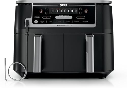 Ninja DZ550 Foodi 10 Quart 6-in-1 DualZone Smart XL Air Fryer with 2 I — Build quality and design details up close