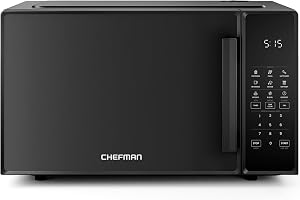 Chefman Countertop Microwave Oven 1.1 Cu. Ft., 1000 Watts with 10 Power Levels, 6 Cooking 
