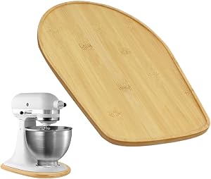 Mixer Slide Board - Shock Absorbing Wood Non-Slip Mat Kitchen Mixer Base Pad Smooth Glide 