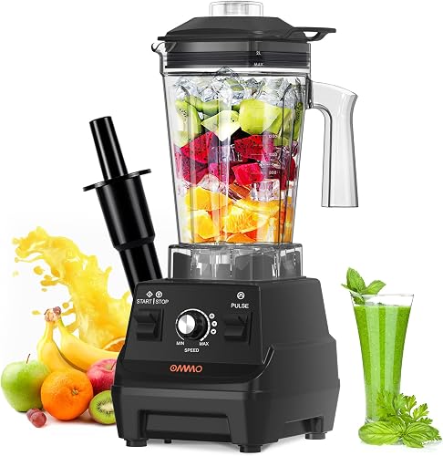 OMMO Blender 1800W, Professional High Speed Countertop Blender with Du — Size, capacity and configuration compared