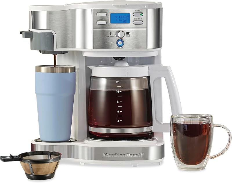 Hamilton Beach 2-Way Programmable Coffee Maker, 12 Cup Glass Carafe An — Key features at a glance