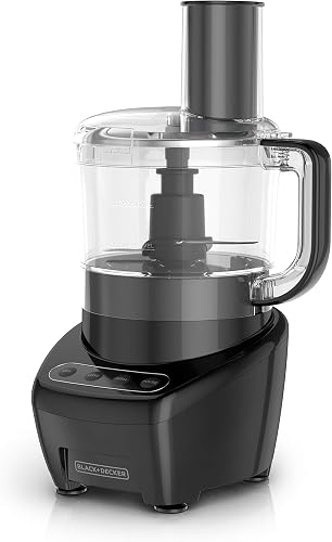 BLACK+DECKER 3-in-1 Easy Assembly 8-Cup Food Processor, Stainless Stee — Our recommended pick for most buyers