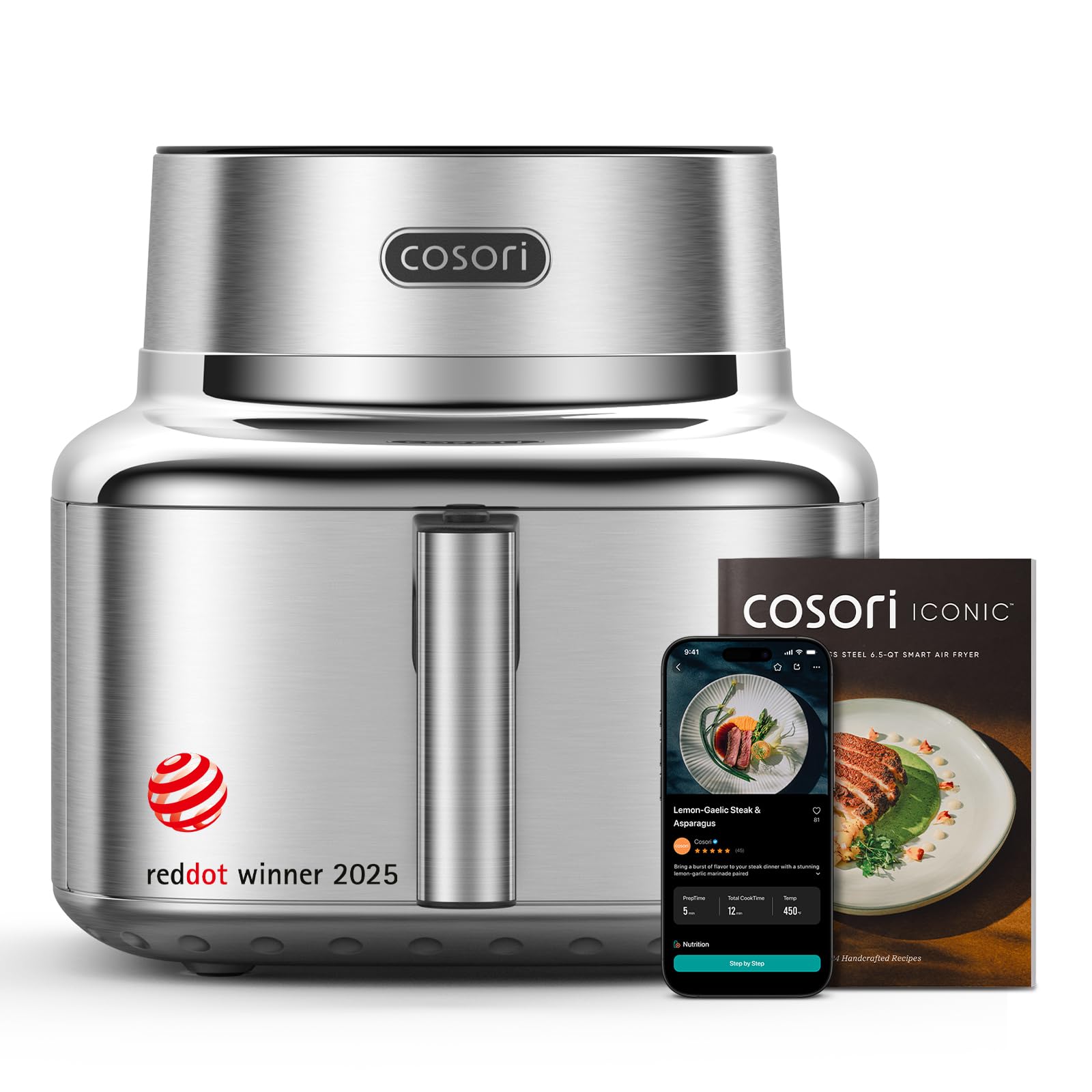 Cosori Iconic Stainless Steel 6.5 Qt Smart Air Fryer, PFAS-Free Cerami — Real-world performance testing in action
