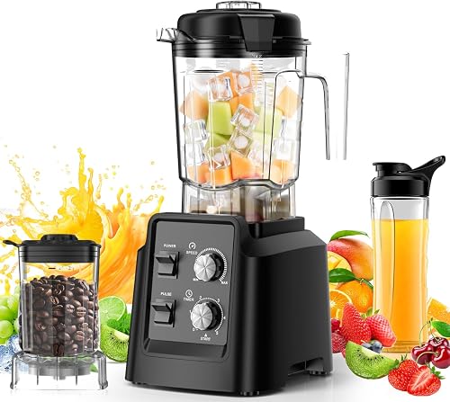 Blender, 1800W Blender with Grinder - 6-Blade Professional Smoothie Bl — Build quality and design details up close