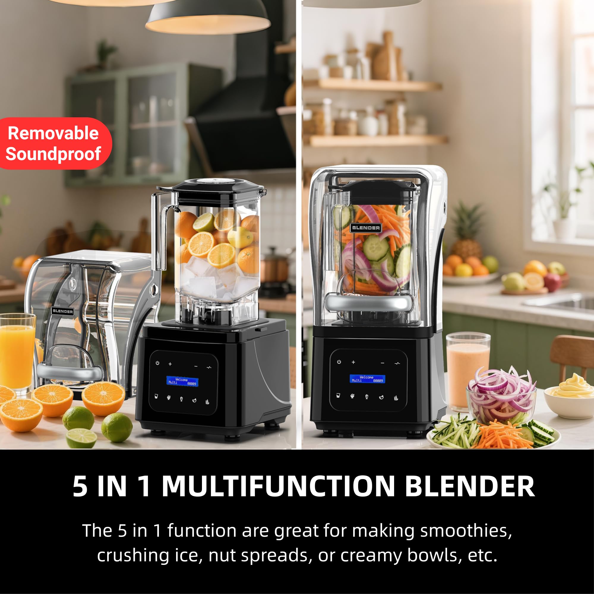 AIZIYO Commercial Blender With Heavy Duty Quiet Shield, 2200 Watts Hig — Real-world performance testing in action