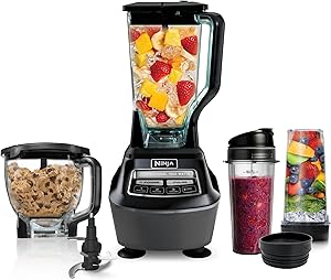 Ninja Kitchen System | All-in-One Food Processor & Blender for Smoothies | Includes Pi