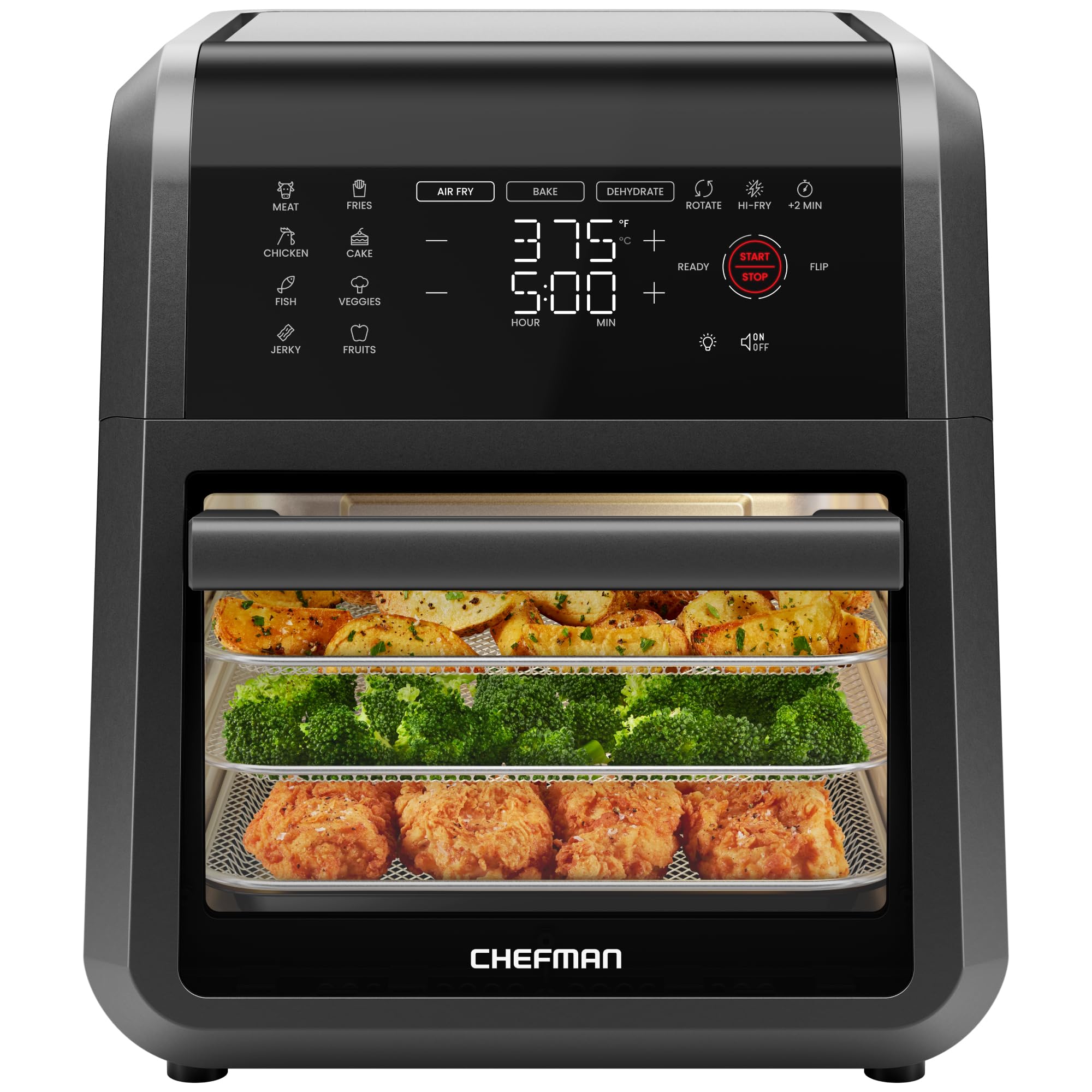 Chefman 12-Quart 5-in-1 Air Fryer Oven with Digital Timer, Touchscreen — Our recommended configuration for best results